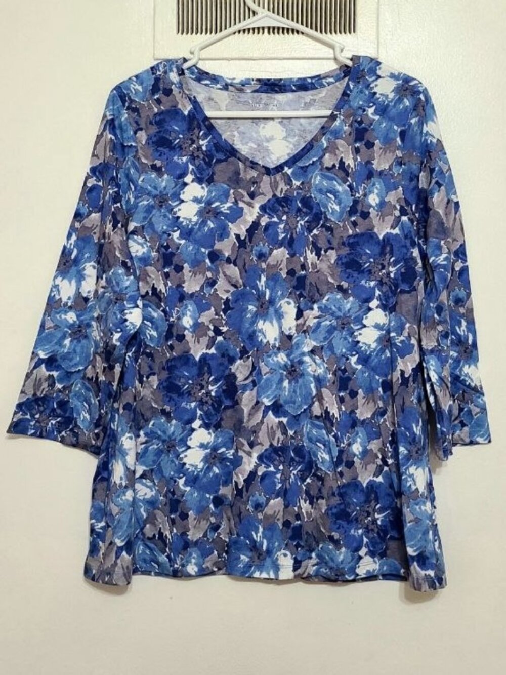 Floral 3/4‑Sleeve Blouse
